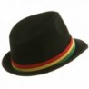 Wool Rasta Fedora Hat Black in Men's Fedoras