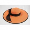 Women Floppy Bowknot Straw Orange in Women's Sun Hats