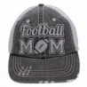 Football Mom Sports Trucker Style baseball Cap Hat Silver glitter - CP1859L3AKD