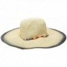 San Diego Hat Company Women's Fine Weave Round Crown Sun Hat With Dyed Edges - Natural/Black - C3126AOQ5LX