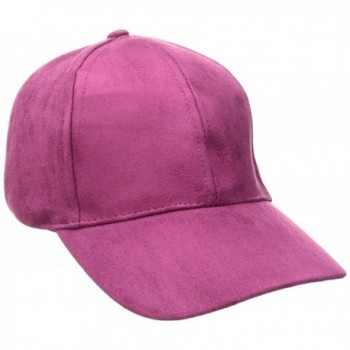 Rampage Women's Micro-Suede Baseball Cap - Raspberry - C112O4R1BV0