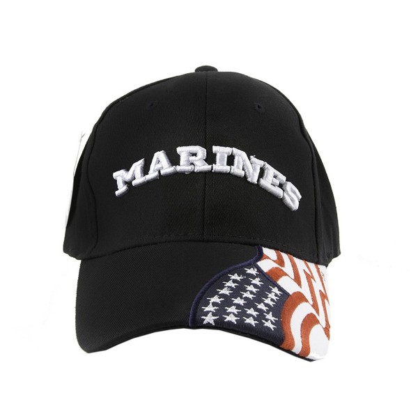 US Marines Corps embroidered cap Few Proud Military USA Insignia Adjustable Baseball Caps Hat - Black and White - CG124UHS0C5