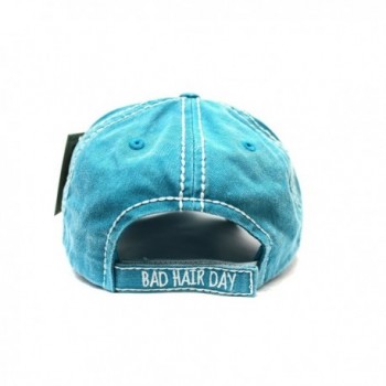 CAPS VINTAGE Turquoise Embroidery Distressed in Women's Baseball Caps