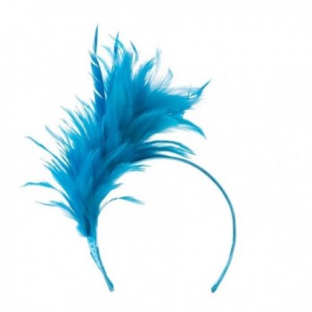 Fancy Feather Fascinator - Turquoise - C111GZA8UZ7