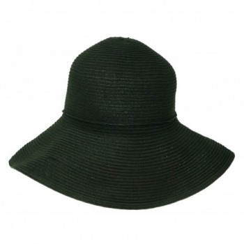 August Accessories Women's Black Classic Toyo Kettle Hat - C211XI5Y87H