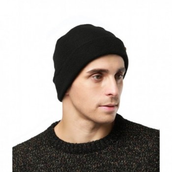 MIERSPORTS Watch Cap Knit Hat Daily Beanie For Men and Women - Black - CD186KGW9GT