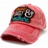 Sweet SASSY & Southern Patch Embroidery Front & Back Hat - Coral - C517YAEHGNW