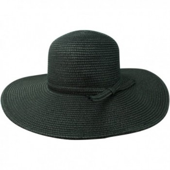 Black Flat Brim Sun Hat - CP1130UHV6F