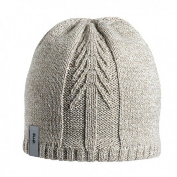 Turtle Fur Lifestyle - Men's Lone Tree Ragg- Fleece Lined Ragg Wool Beanie - Oatmeal - CF11K6I9W93