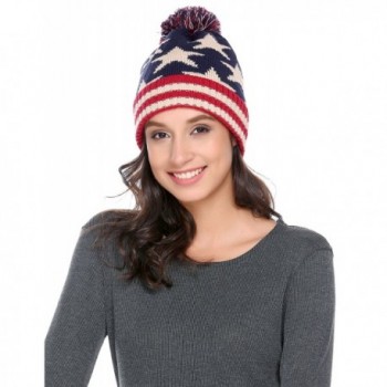 Zeagoo Winter Vintage Stripe American in Women's Skullies & Beanies