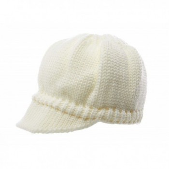 College Casual Knit Cap White in Women's Skullies & Beanies