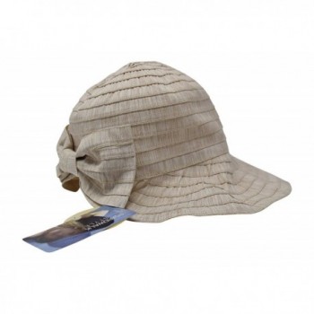 Nickanny's Packable Stonewashed Sun Shade Beach Hat- Adjustable Shapeable Brim- SPF UPF 50 UV Protection - Beige - CO183MNYGN0