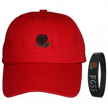 FGSS Unisex Rose Embroidered Adjustable Strapback Dad Hat Baseball Cap Mutiple Colors - CD12NAGUSD9