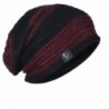 Wimdream Men's Slouch Beanie Hat Baggy Summer Winter Hat Oversized B305-3D - B306-claret - C01889Q9AZL