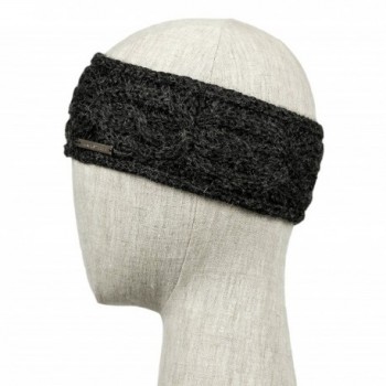 LUNA & TERRA-PALERMO Headband Handmade Knit 100% BABY ALPACA (Charcoal) - CN12MYXSA23