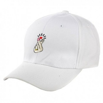 NE Norboe Summer Hip Hop Finger Shape Hat Casual Baseball Visor Outside Cap - White - CP12OBREVCZ