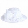 HISSHE Lightweight Kentucky Derby Church Dress Wedding Hat S052 - S062-white - C312CEWPOV3