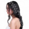 Missgrace 39.4 Inches Extra Long Bridal Hair Vine Bridal Wreath Bridal Tiara Diadem - CZ12MMYSSJ3