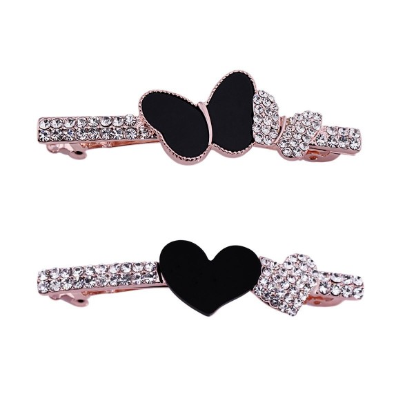 IPINK Korea Fashion Hairstyle 18K Gold Plated Gem Headgear Barrette Hair Ornaments - C811W1F957X