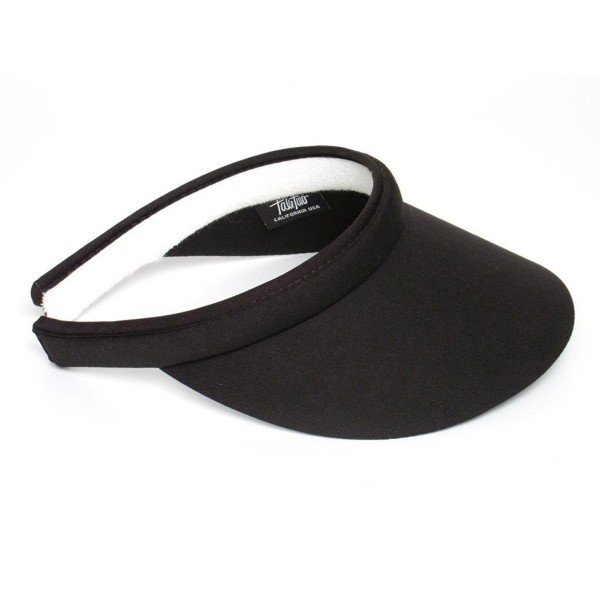 Take Two Women's Mid Size Clip On Brim Visor - Black - CJ11I34Z3FT