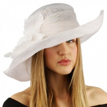 Sinamay Kentucky Floppy Feather Hat