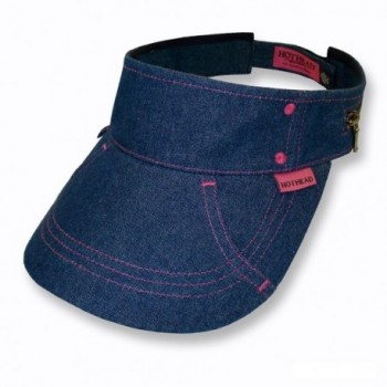 Hothead Large Brim Sun Visor Hat in Blue Denim - CR11KF43JOH