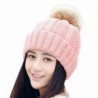 HUAMULAN Knitted Beanie Layered Pompoms