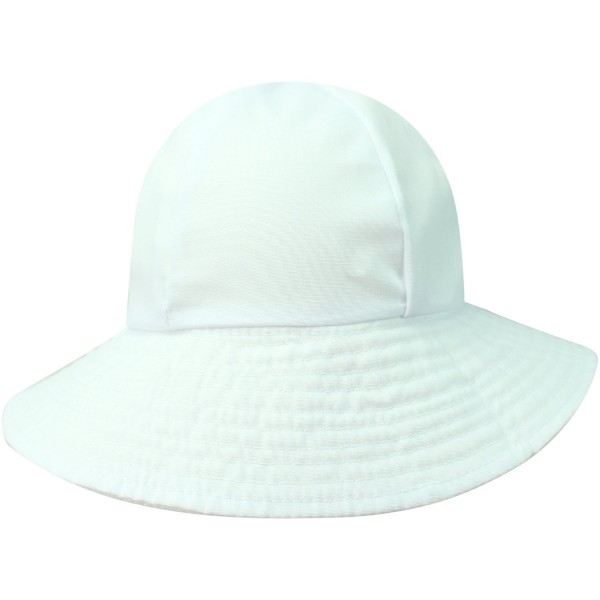 Luxury Divas Reversible Rain Or Sun Style Bucket Hat - White - CY113RSDN3Z