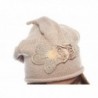 Lidiya Knit Winter Beige Floral in Women's Skullies & Beanies