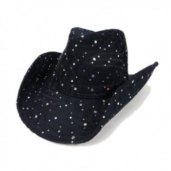 Sparkle Glitter Western Hat / Black - CF113ZD44AR