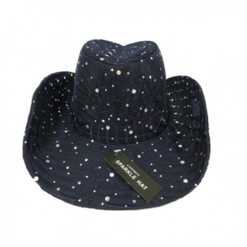 Sparkle Glitter Western Hat Black in Women's Cowboy Hats