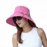 Witery Summer Wide Brim Sun Hats Foldable Beach Hat Visor Cloche UPF50+ UV Protection - Lotus Pink - CL122H6QEI3