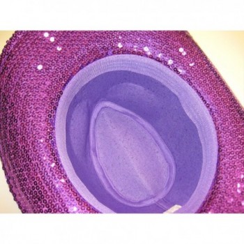 Western Purple Sequins Birthday Hat