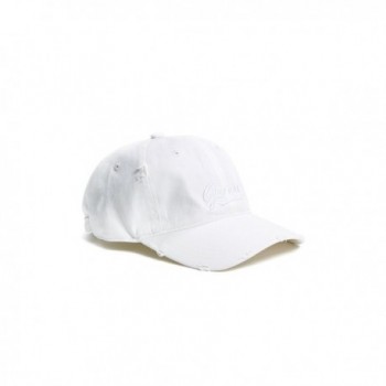 GUESS Women's Script Logo Baseball Hat - White - CN186WTY4HU