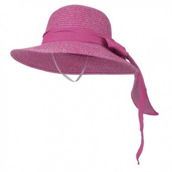 Kaisifei UPF 50+ Women's Tropicana Sun Hat - Hot Pink - CV12EJVB9D9
