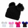 Opromo Womens Winter Chunky Ears Black