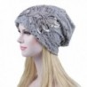 Witspace Chemo Hats- Women Printing Cancer Chemo Hat Beanie Scarf Turban Head Wrap Caps - Gray - C5180A53SGL
