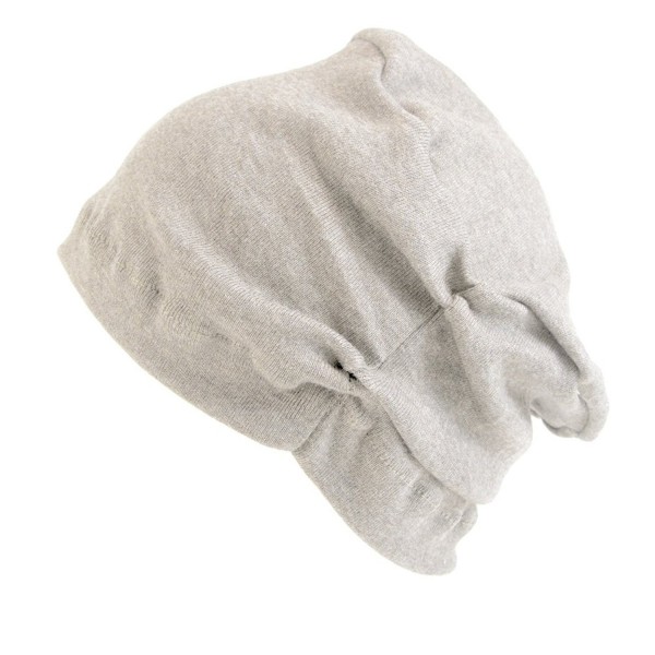 CHARM Casualbox | Womens Organic Made in Japan Night Cap Sleep Beanie indoor Hat - Cream - CW117VQLKGV