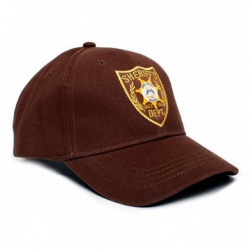 Walking Dead Hat Sheriff's Dept Appliqué Unisex-Adult One-Size Cap Brown - CL11Q5H2BBP
