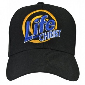 God Hat - Jesus Christ Hat - Religious Caps - Embroidered Hats (10+ Styles & Colors) - Life with Christ Hat Black - CD11I9A0789