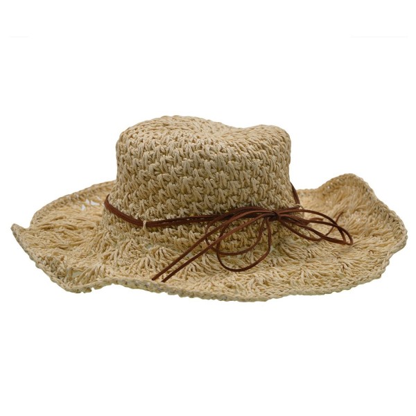 Womens Foldable Beach Straw Beige - Beige-a - C0185EAHHXK