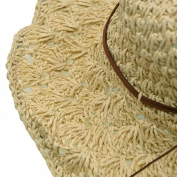 Womens Foldable Beach Straw Beige in Women's Sun Hats