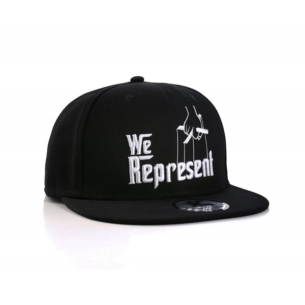 Underground Kulture "The Godfather - We Represent" Flat Peak Snapback Baseball Cap - C311G49DYLZ