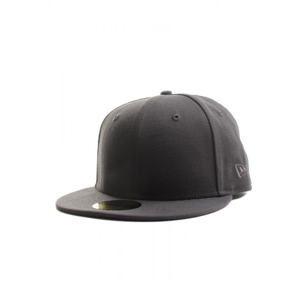 New Era Plain Tonal 59Fifty Fitted Hat (Graphite) Men's Blank Cap - CS1222JREIJ