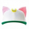 MIUNIKO Anime Sailor Moon Luna Cat Ears Hip-hop Hat Adjustable Baseball Cap Cosplay Accessories - White - CT17Z63NQRE