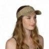 TopHeadwear Glitter Sequin Visor Hat - Beige - C611V7TI7SR