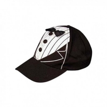 Groom Novelty Baseball Cap w/ Tuxedo Accents - CY125H1HZCT