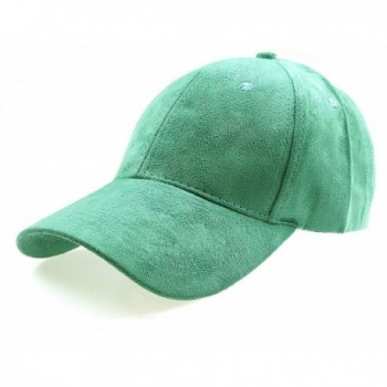 RufNTop Classic Faux Leather Suede Adjustable Plain Baseball Cap - Turquoise - CB12N5S1H2Y
