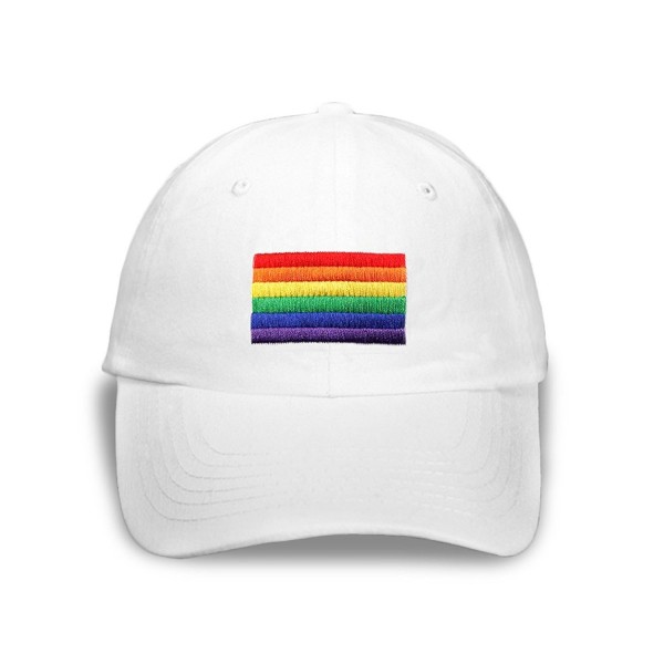 Rectangle Rainbow Hat In White in a Bag (1 Hat - Retail) - C311C4ZU3HL