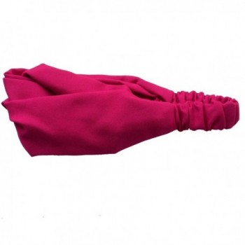 hand made Women Lady Turban Twisted Knot Hair Band Twist Head Wrap Headband Headwrap New - Fuchsia - C311ZB2IDXF